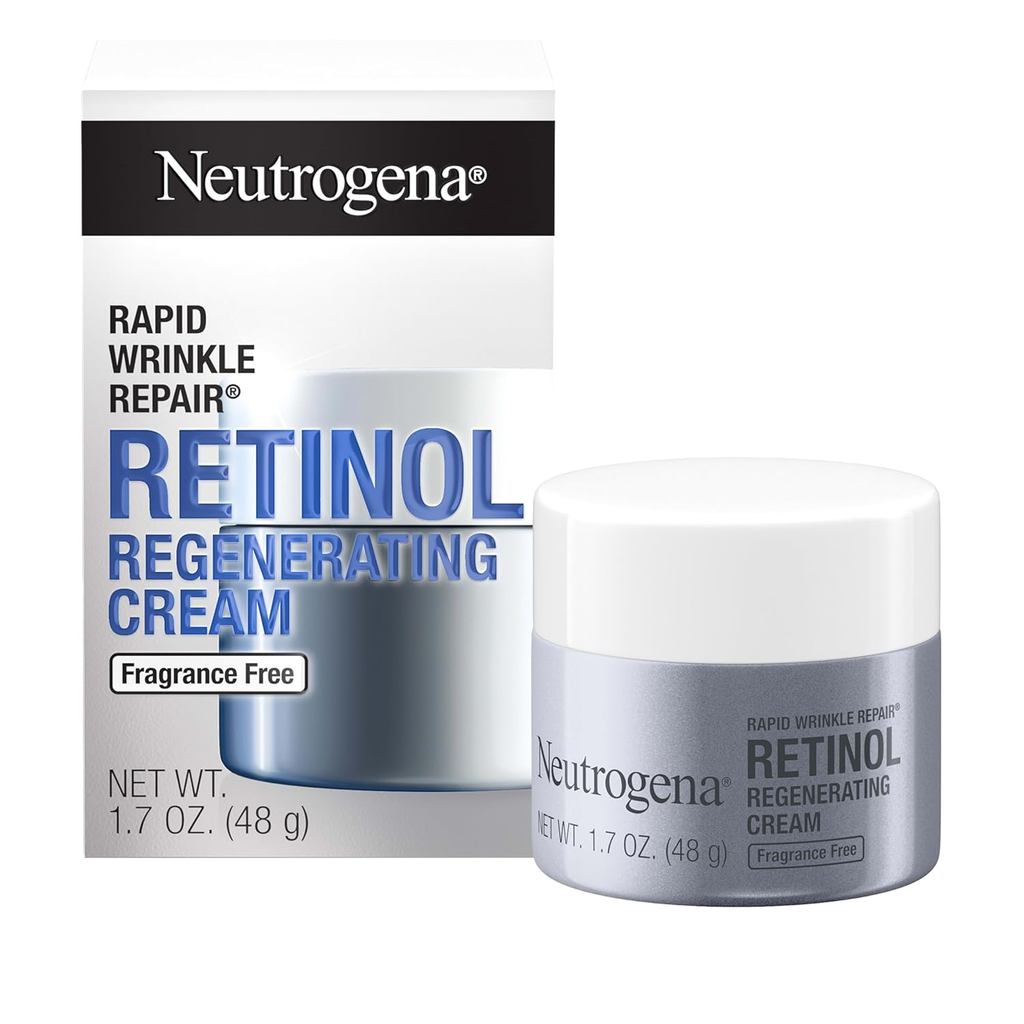 Neutrogena Sửa Chữa Nhăn Nhanh, Kem Dưỡng Ẩm Mặt Retinol, Cổ & Mặt Chống Lão Hóa Hàng Ngày Với Axit 
