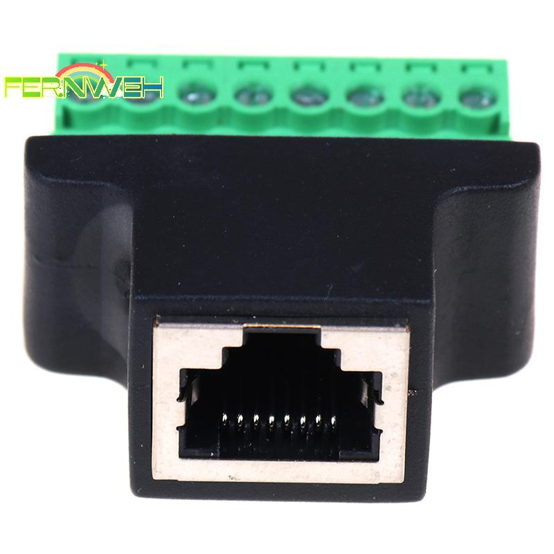 [Fernweh] RJ45 Female to Screw Terminal 8 Pin Connector Bộ chuyển đổi mở rộng cáp Ethernet [MỚI]