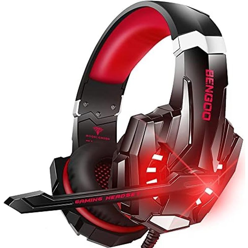Bịt tai gaming BENGOO G9000 cho PS5/PS4/PC/Xbox/Nintendo, âm thanh vòm 7.1, khử ồn, có mic, đèn LED,