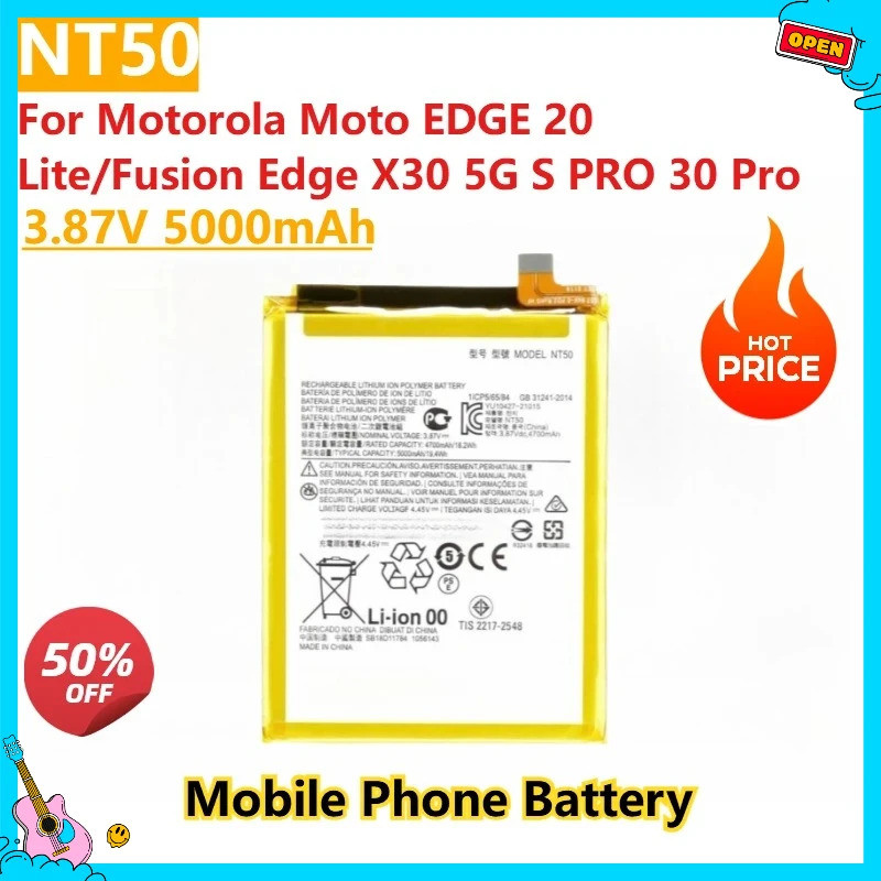 Mới NT50 NR50 MT45 MB40 NA50 Pin Điện Thoại Di Động Thay Thế Cho Motorola Moto EDGE 20 Lite / Fusion