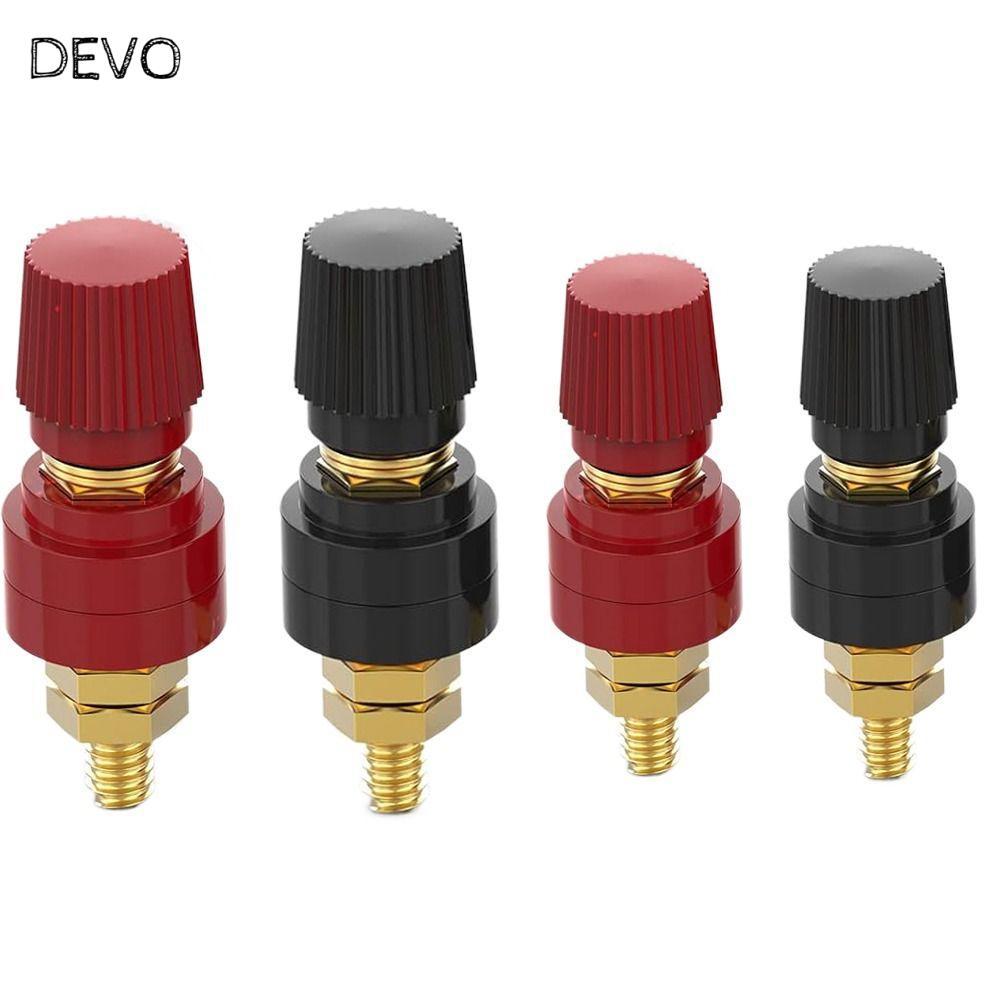 DEVO Binding Post Terminal, Brass M6 M8 Post Terminal Blocks, Red Black Binding Post