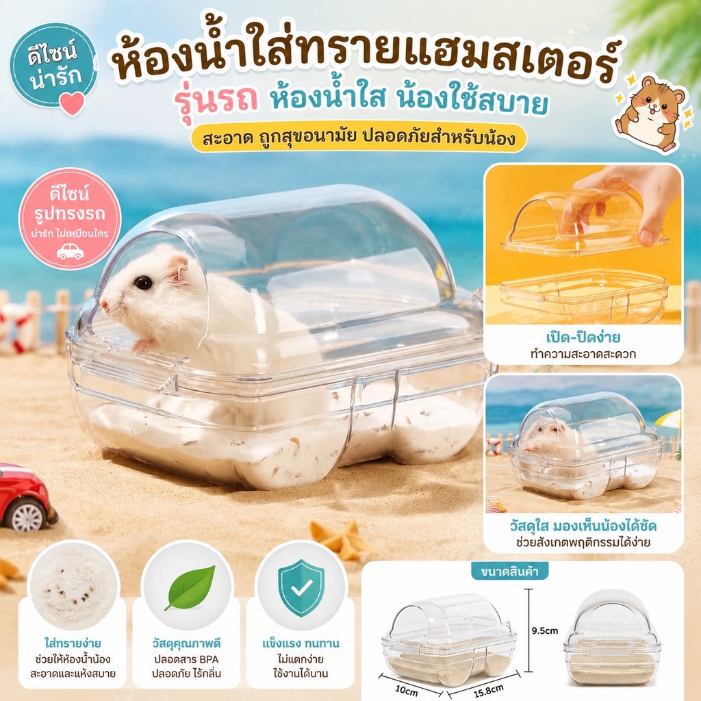 Hộp đựng cát tắm Hamster H008