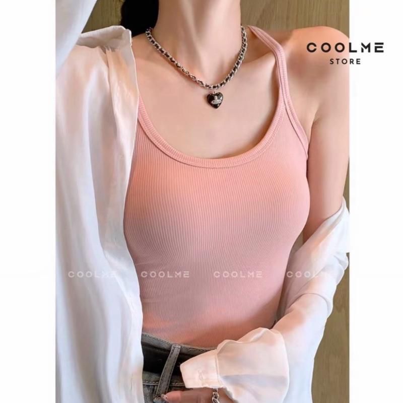 A08g Áo ba lỗ Hai Dây Mảnh Dáng Dài Nữ Trơn, Áo 2 dây ba lỗ dây Nhỏ Ôm Body thời trang