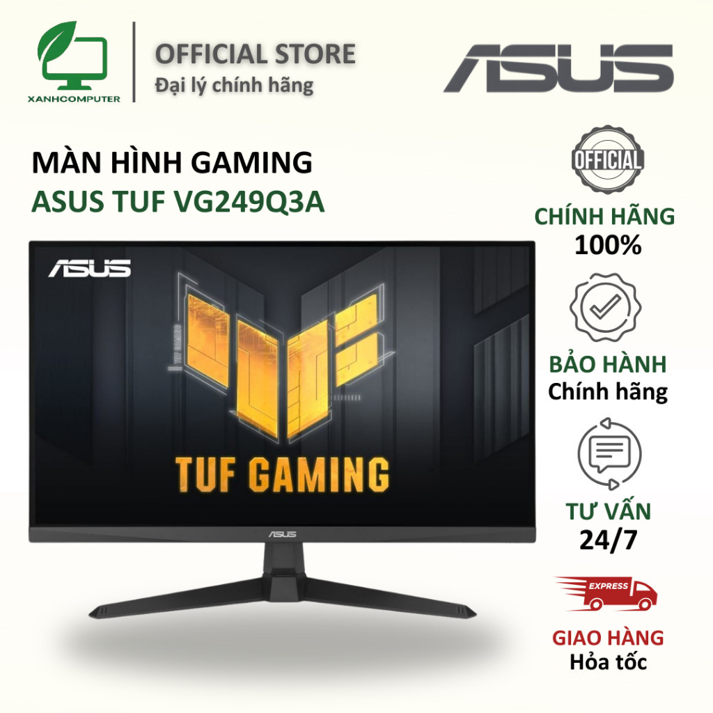 Màn Hình Gaming Asus TUF VG249Q3A (24 Inch/ Full HD/ 180Hz/ FreeSync/ 1ms GTG) - Hàng chính hãng bảo
