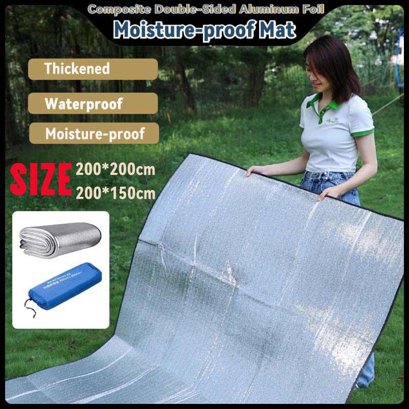 Moisture-Proof Mat Camping Beach Floor Mat Thickened Waterproof Double-Sided Aluminum Foil ,Picnic P