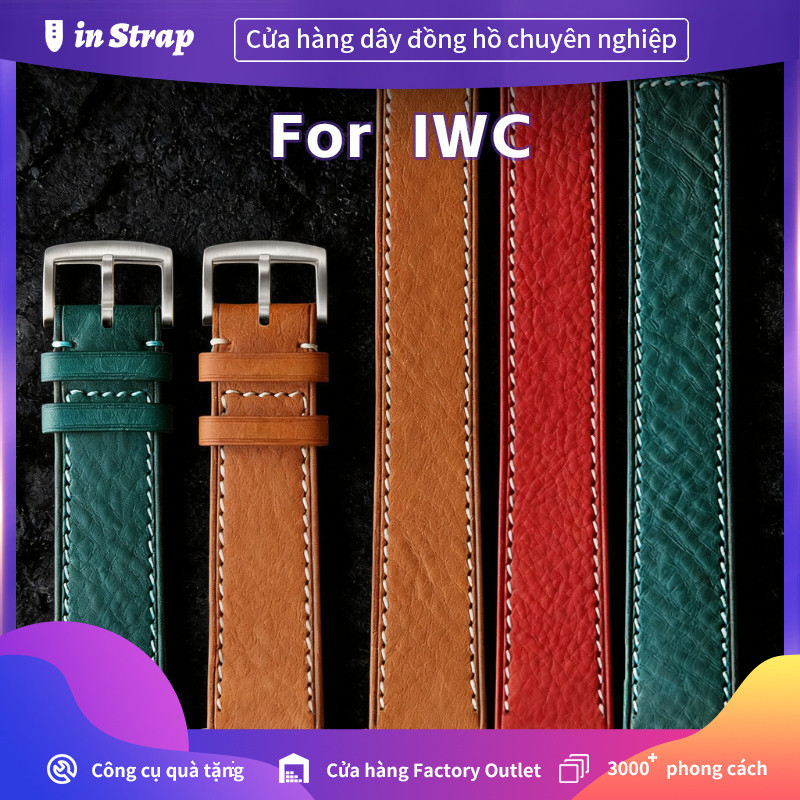 Áp dụng cho IWC, Dây đeo đồng hồ da thật 20 / 21 / 22mm cho dòng Portofino / Pilot / Ingenieur