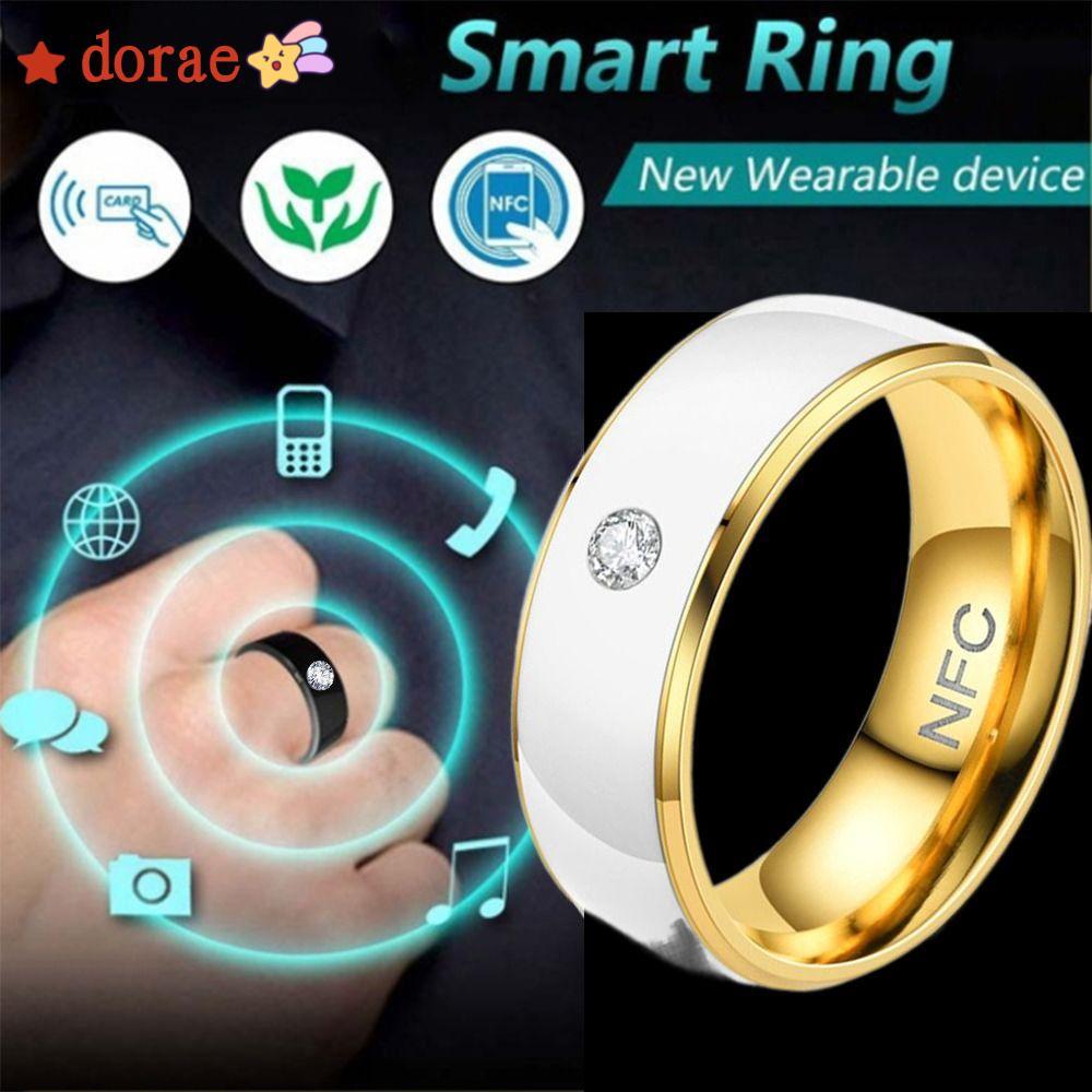 HPJEWUU Nhẫn thông minh  NFC, Nhẫn kỹ thuật số đeo ngón tay bằng thép không gỉ Magic Wearable Connec