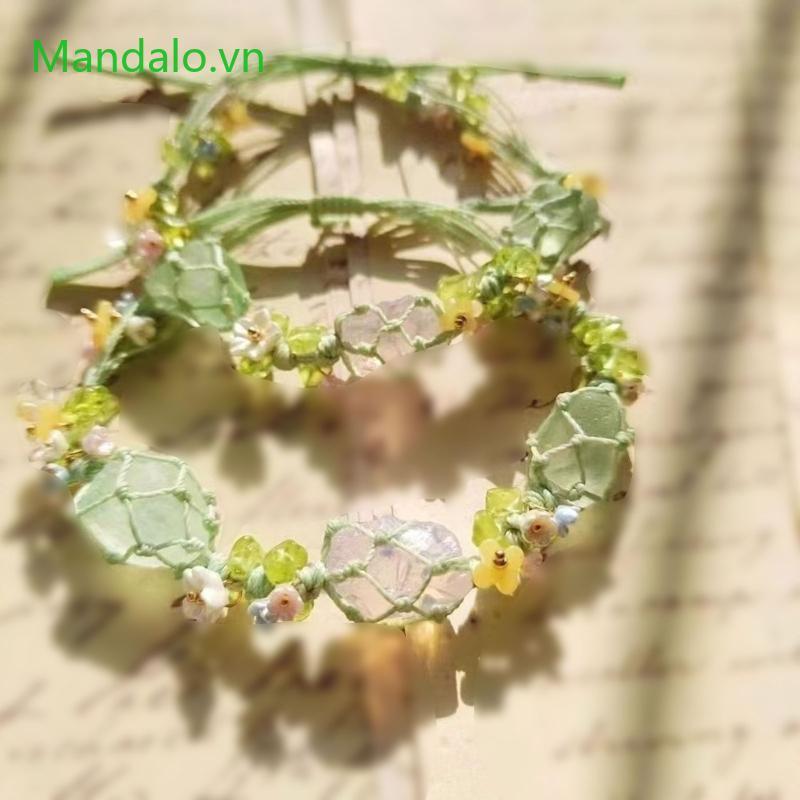 Met Vòng Tay Đá Tự Nhiên Thiết Kế Bện Raws Gemstonse Năng Lượng Dệt Phụ Kiện Trang Sức Thời Trang Ch