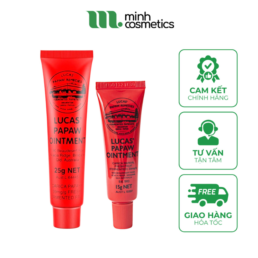 Kem Dưỡng Ẩm Đa Năng Lucas Paw Paw Ointment 15g / 25g – Làm Mềm Da Khô Môi Nứt