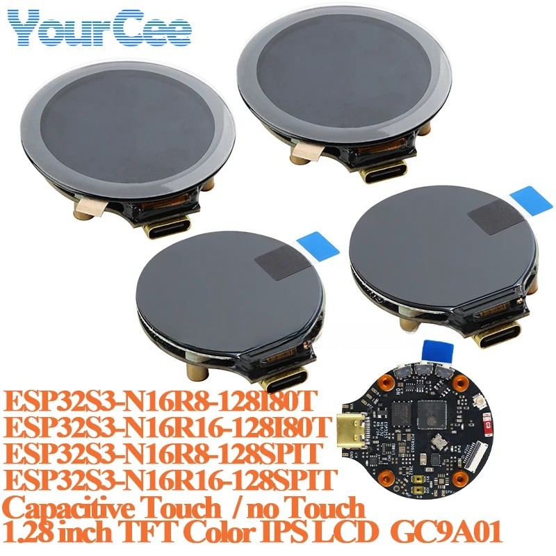 ESP32-TFT 1.28 Inch Tròn IPS 65K Màu TFT Màn Hình Cảm Ứng Màn Hình LCD 1.28 "240 * 240 ESP32 2.4G WI
