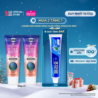   LG Daily Beauty Official  Combo 2 kem đánh răng muối hồng trắng răng Himalaya Pink Salt White Label 100g 