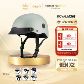   Độc Quyền  Mũ Bảo Hiểm Nữa đầu Royal M368 - Lỗ Thông Gió Nón Sơn Nhiều Màu Sắc Thời Trang Nam Nữ 