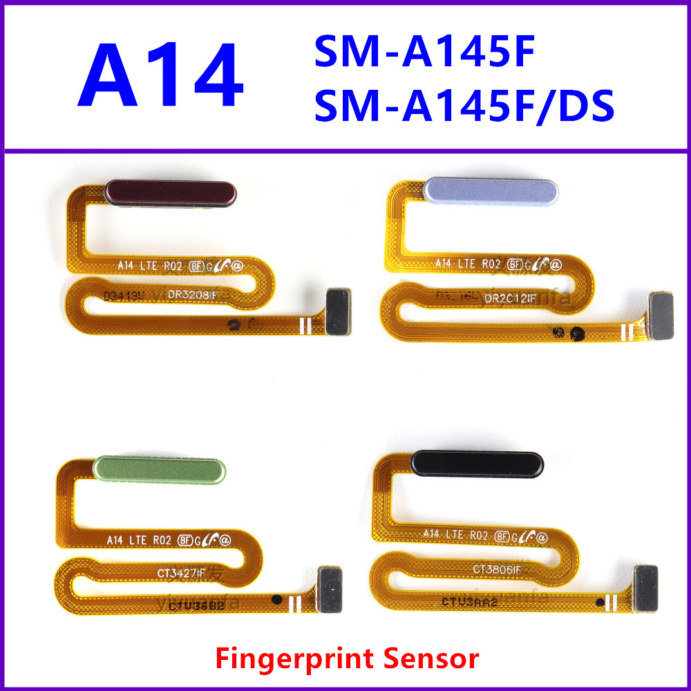 Dành Cho Samsung Galaxy A14 SM-A145F A145F / DS Nút Home Vân Tay Cảm Ứng ID Cảm Biến Cáp Mềm Điện Th