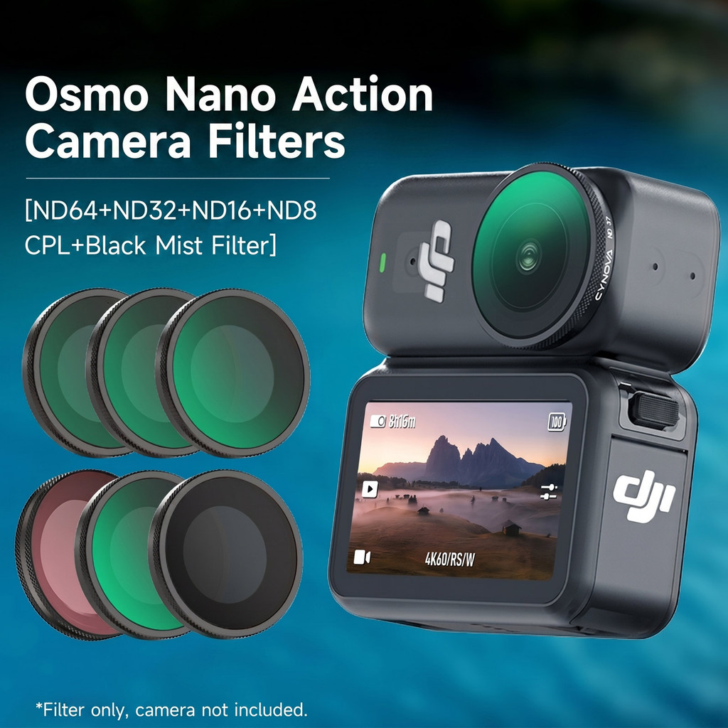 Bộ lọc máy ảnh hành động DJI Osmo Nano ND8 ND16 ND32 ND64 CPL Sương mù đen Lớp phủ 28 lớp Phụ kiện k