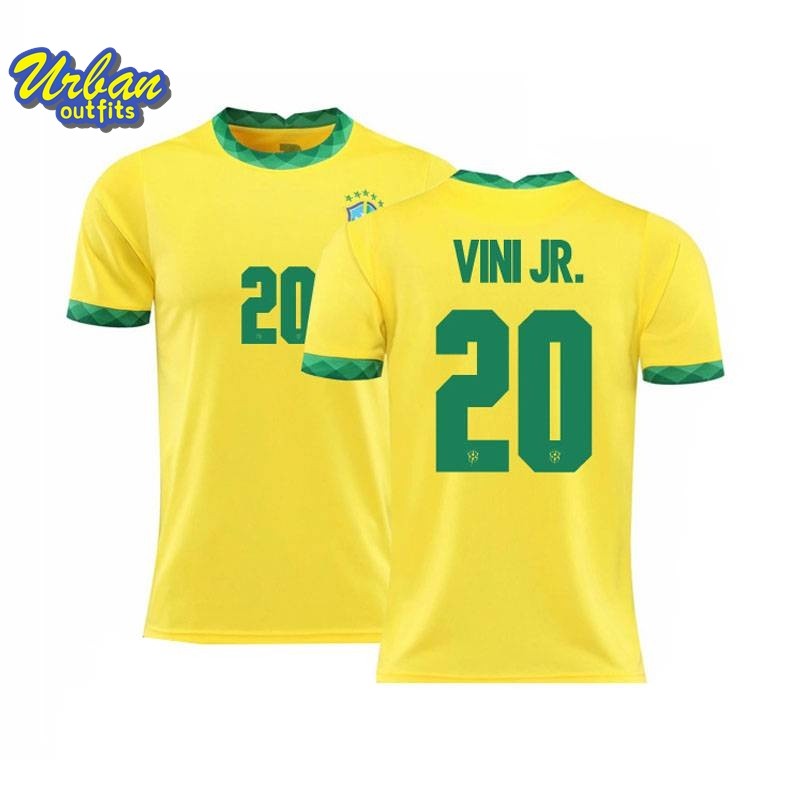 Tên tùy chỉnh miễn phí Áo bóng đá Brazil Áo thun Neymar Áo bóng đá Tee Unisex Plus kích thước ﻿