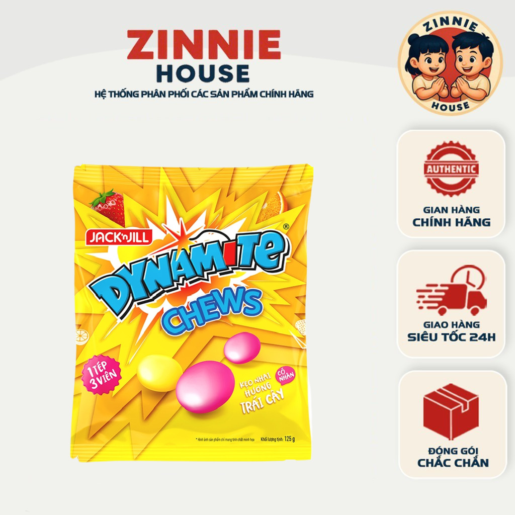 Kẹo mềm DYNAMITE Chews JACK&JILL – Hương trái cây