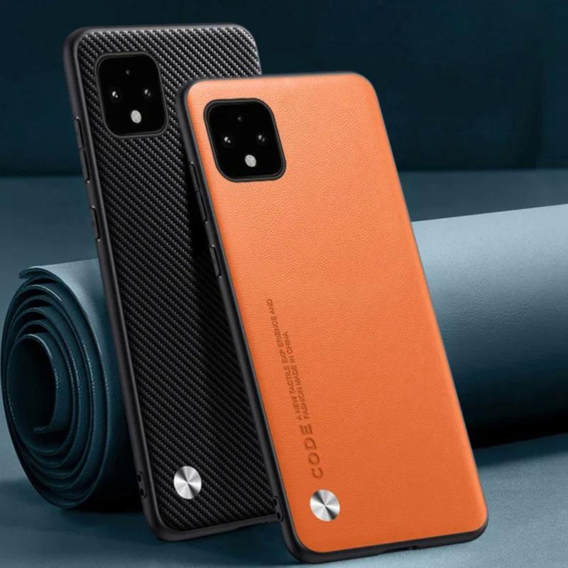 Ốp Da PU Sang Trọng Cho Google Pixel 4 XL Mờ Ốp Lưng Silicon Bảo Vệ Điện Thoại Cho Google Pixel 4 4X