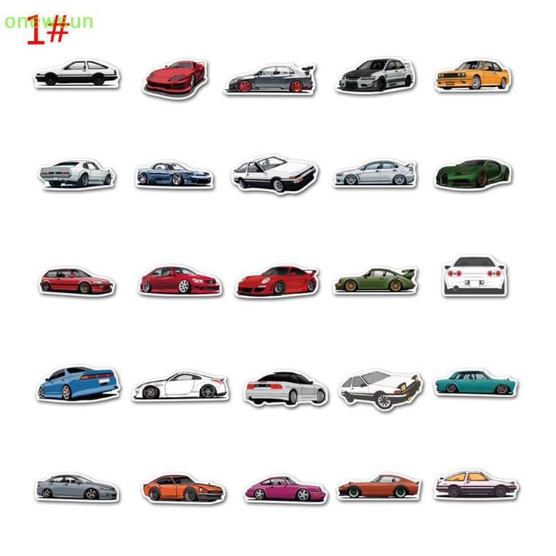 Onewsun 50 Chiếc JDM Ô Tô Ô Tô Graffiti Miếng Dán Đàn Guitar Vali Ván Trượt Miếng Dán Mới