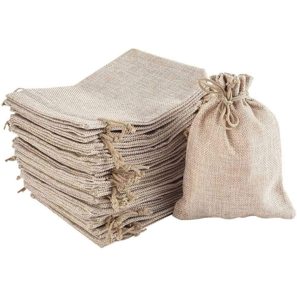 Drawstring Pouch Bag Burlaps Linen Pouch Laundry Bag Jewelry Bag Gift Bag Mini Cloth Bag Sack Bag Pe