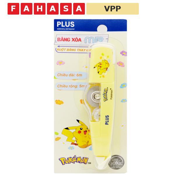 Xóa Kéo 5 mm x 6 m - Mr Pikachu - Plus 100-V029 - Màu Vàng