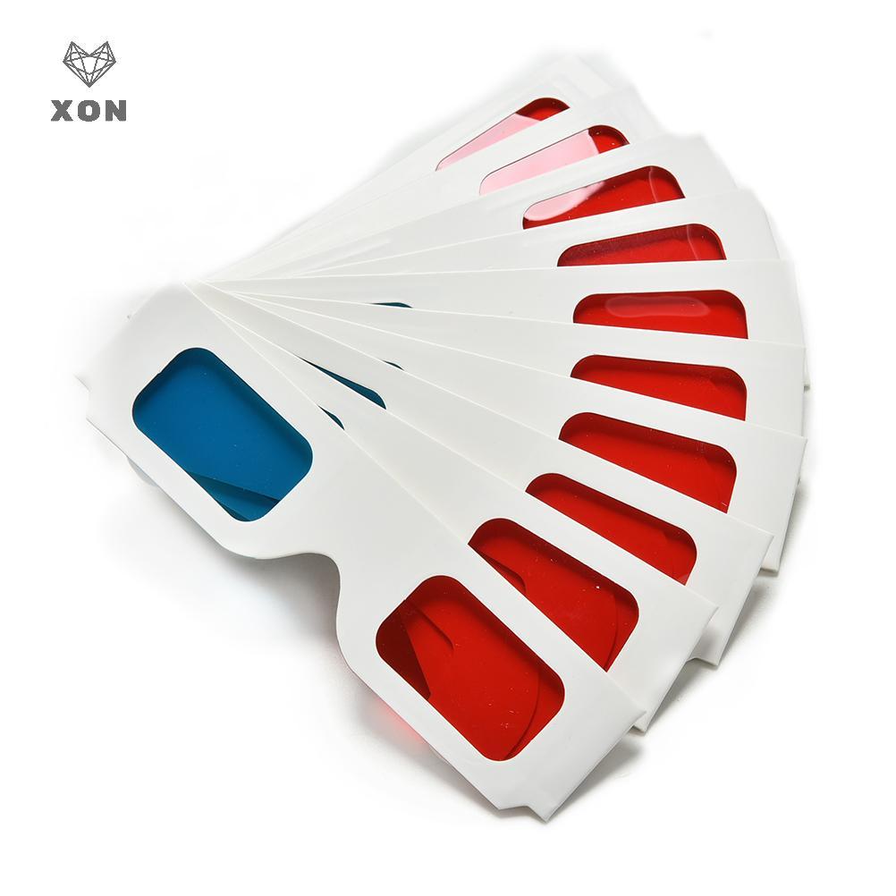 Glasses Video 3D giấy bìa cứng màu đỏ và xanh dương - Mina