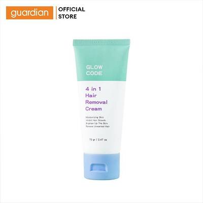 Kem Tẩy Lông Giúp Lông Mọc Thưa, Dưỡng Ẩm Và Làm Sáng Da Glowcode 4in1 Hair Removal Cream 70gr | Guardian Việt Nam