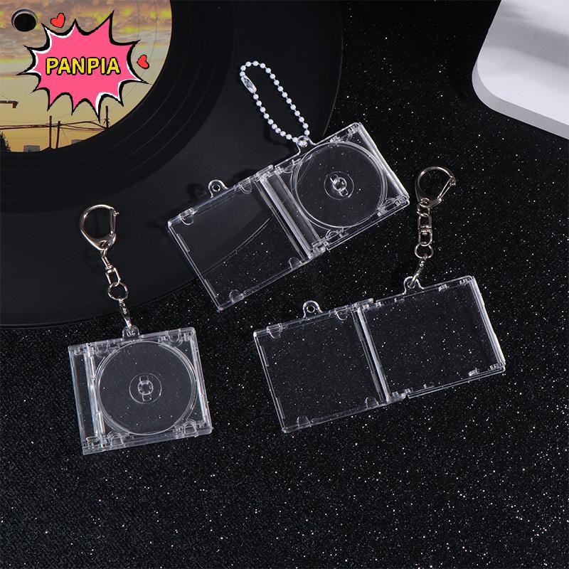 [PNPIA] Mini CD Case Móc Khóa CD Máy Nghe Nhạc CD Hình Chìa Khóa Mặt Dây Chuyền Cho DIY Ba Lô Treo T