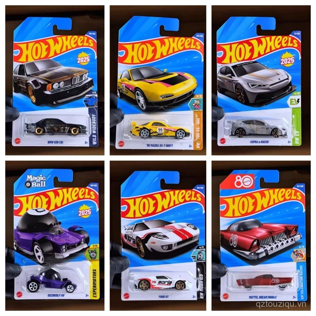 Hot Wheels C4982 Xe Thể Thao Nhỏ 25H Lô BMW Ford GT Mazda RX7 2025H Hợp Kim Xe Mẫu C7RG