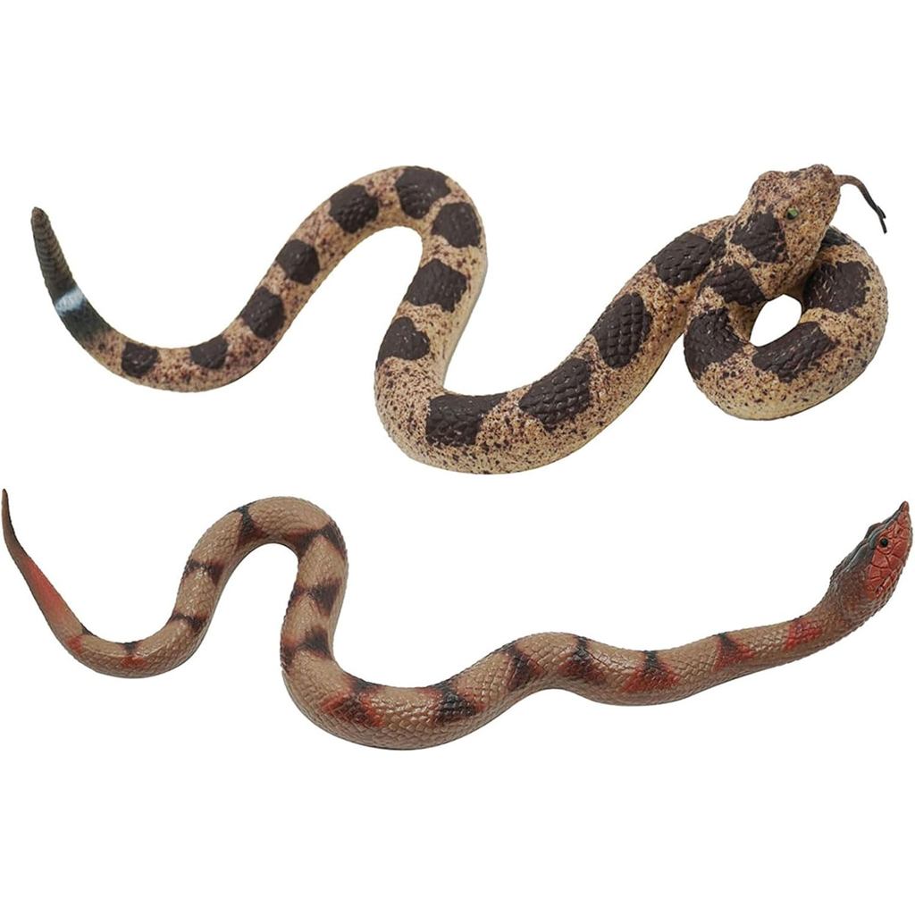 2 Con Rắn Giả Prank, Rắn Cao Su Mềm Thực Tế Giữ Chim Đi, Đồ Chơi Rắn Giả - Tượng Rắn Sống Động Như T