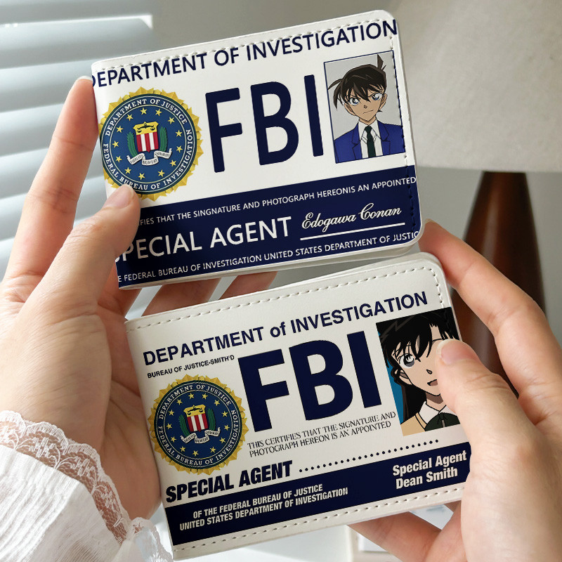 Hộp bảo vệ bằng lái xe Conan Xiaolan FBI Giấy phép lái xe hai trong một Giấy phép lái xe máy Vỏ da c