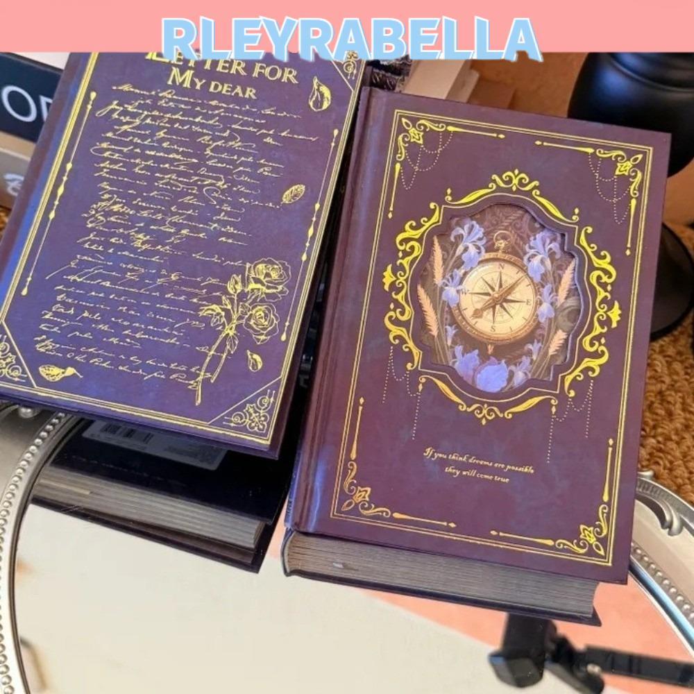 Sổ tay bìa cứng RLEYRABELLA A6, Nhật ký sổ lưu niệm dòng bài thánh ca thế kỷ A6, Retro 192 tờ Tạp ch