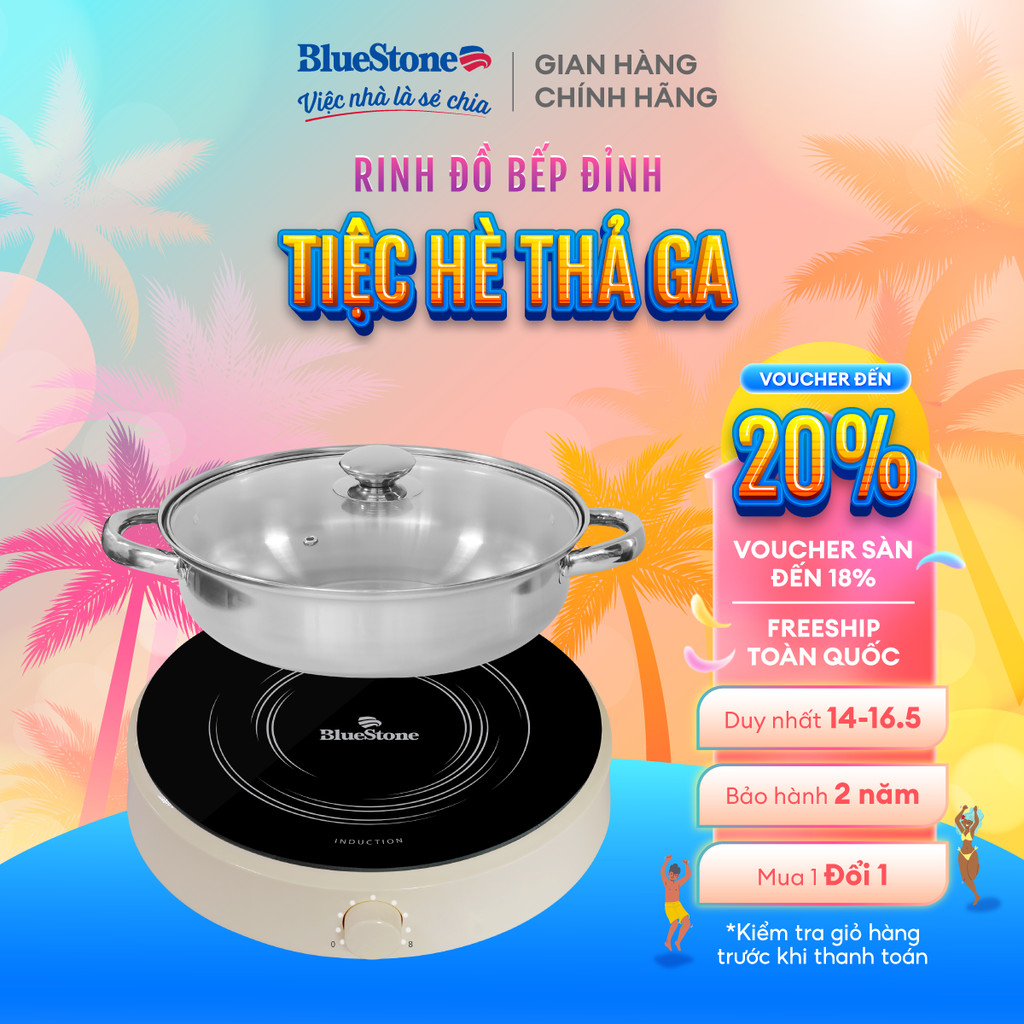 Bếp Từ Đơn BlueStone ICB-6603 | 2000W – Nấu Nhanh, Không Khói | Mặt Kính Chịu Lực – Điều Khiển Cảm Ứ
