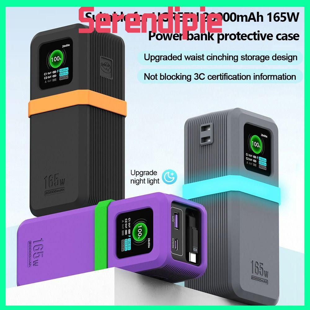 SEENDIPIE Silicone, Bảo vệ di động chống sốc, Chống trượt mềm chống bụi cho UGREEN PB726 20000mAh 16