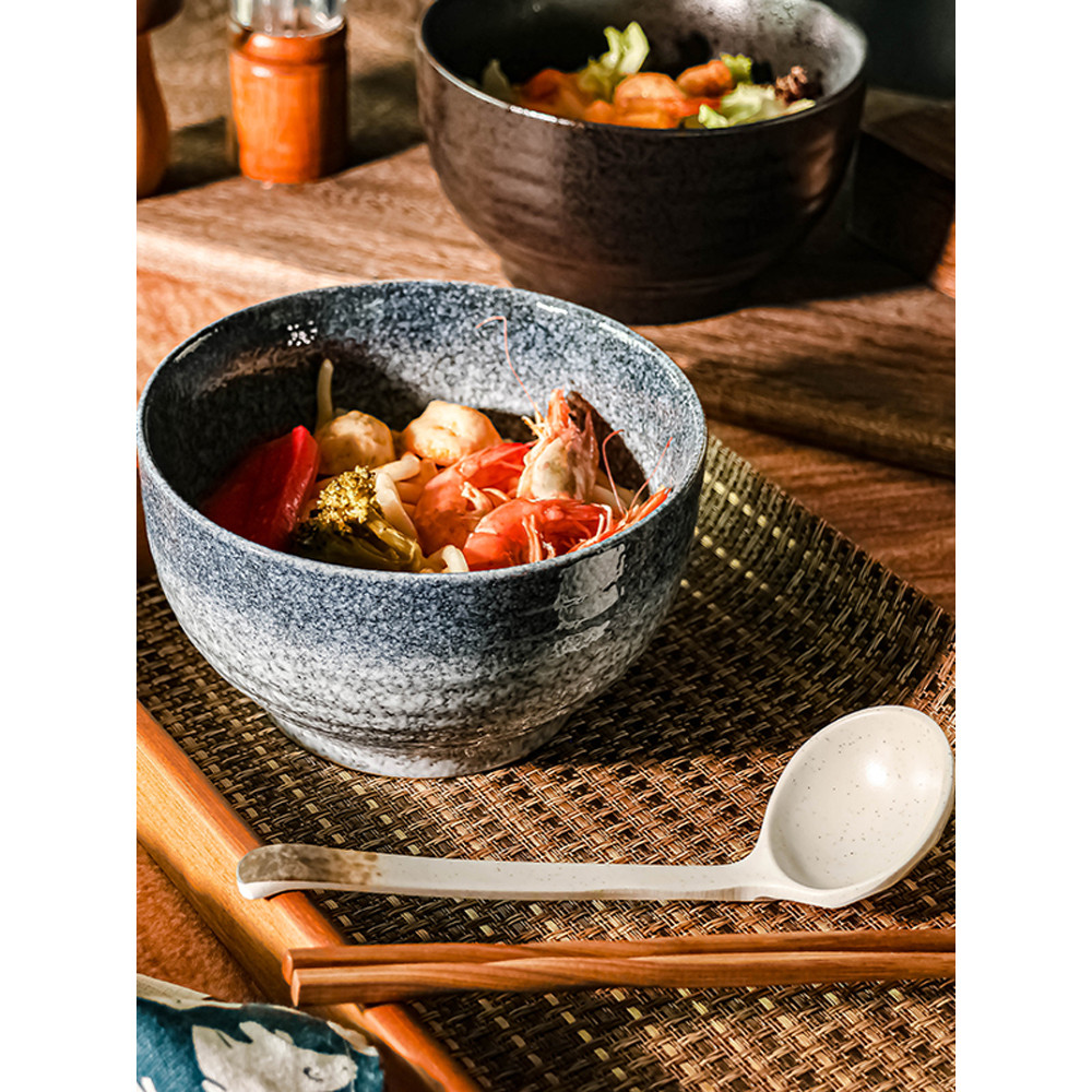 Nhật Bản Gốm Ramen Bát Sinh Viên Đại Học Ký Túc Xá Hộ Gia Đình Mì Ăn Liền Bát Salad Tonkotsu Ramen B