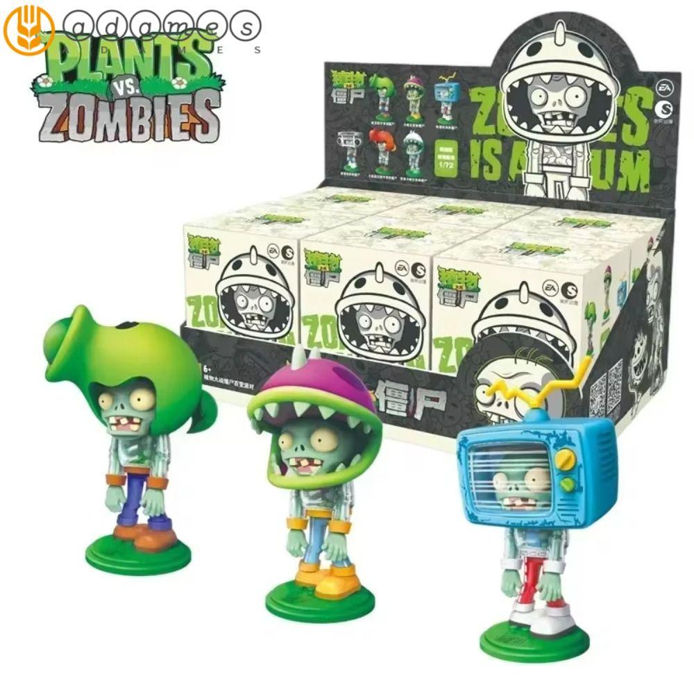 ADAMES Plants Vs Zombies Khối Xây Dựng Đồ Chơi, Ngẫu Nhiên May Mắn Q Phiên Bản Plants Vs Zombie Anim