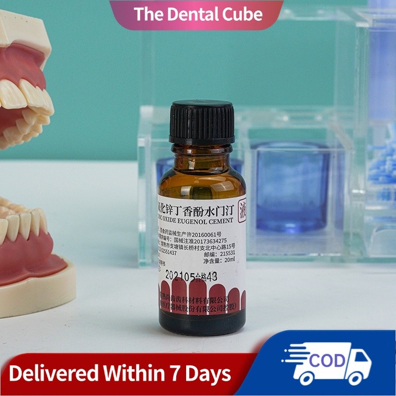 20 ml / chai Oxit kẽm nha khoa Eugenol Xi măng Oxit kẽm Xi măng dầu đinh hương