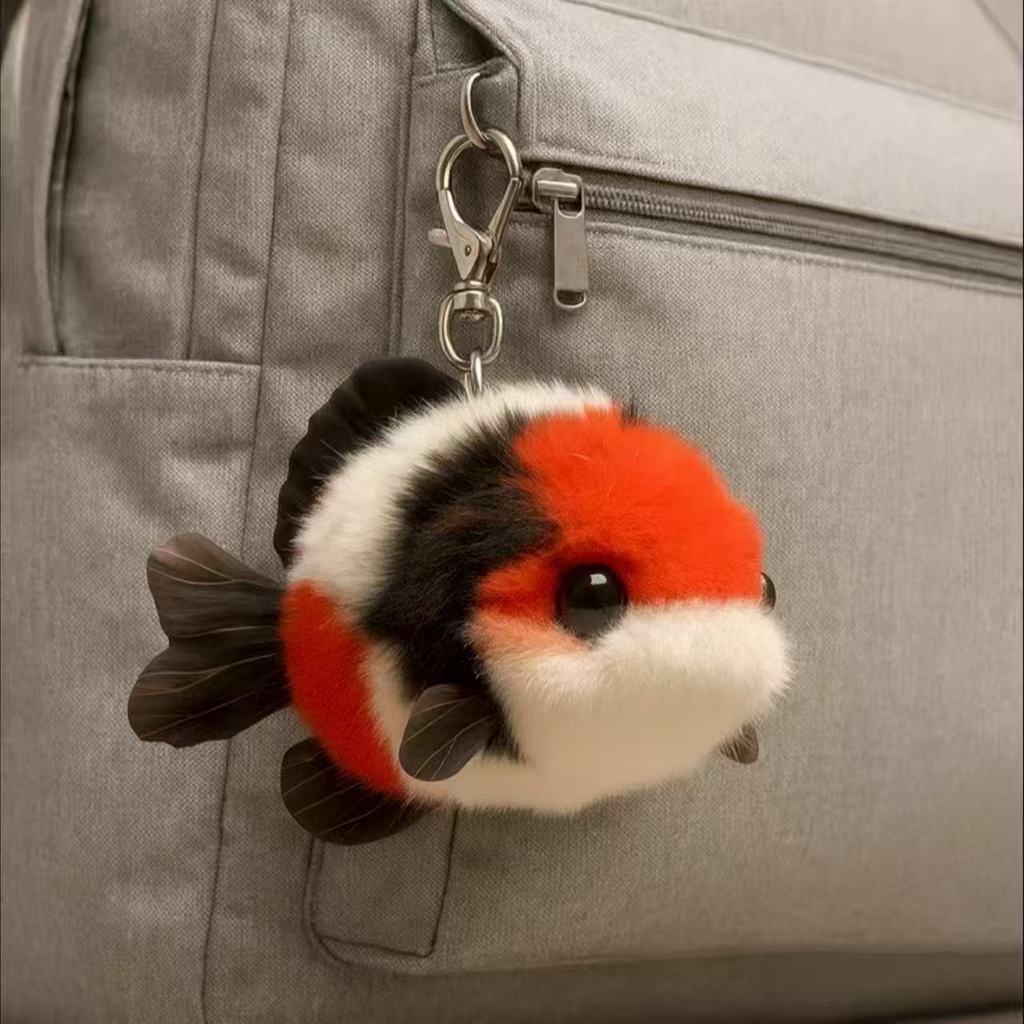 Good Luck Koi Girlfriends' gift Gift Small Pendant Cute Plush Couple Pendant Carp Keychain Backpack 