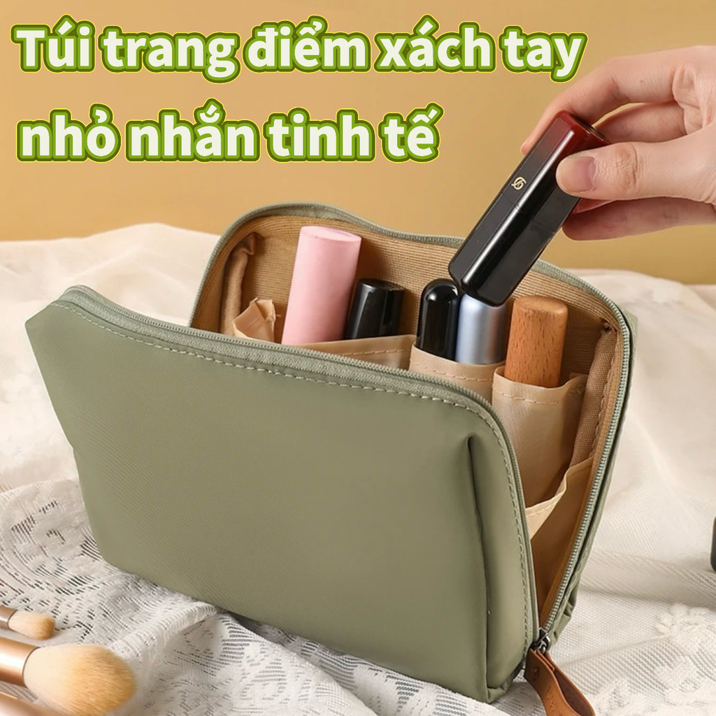 Túi mỹ phẩm Hàn Quốc Dung tích lớn Không thấm nước Đơn giản tinh tế Fang bian xie dai
