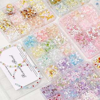 [Baby-t] 12 / 24 Lưới Thủy Tinh Màu Siêu Hỗn Hợp Hạt Cơm Bộ Hạt Rời Handmade Vòng Tay DIY Vòng Cổ Chất Liệu Đính Hạt Phụ Kiện Trang Sức [Mới]