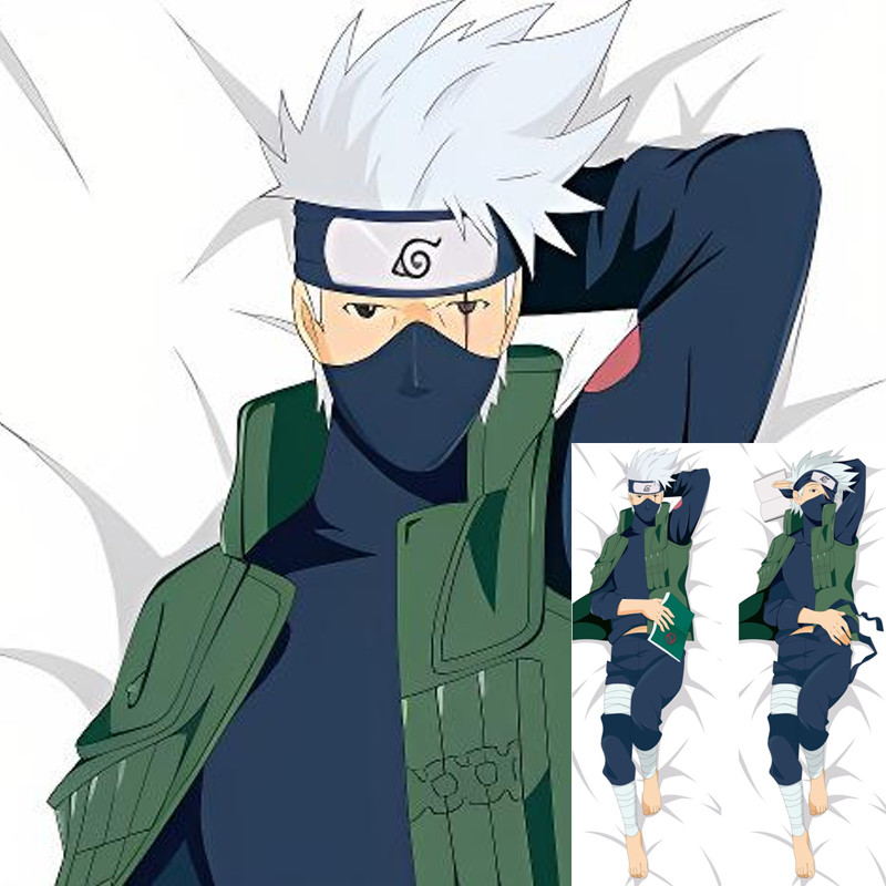 Dakimakura Vỏ Gối Naruto Sasuke Kakashi Anime Nhân Vật Trò Chơi Tanbi Nam Gối 50 * 150cm