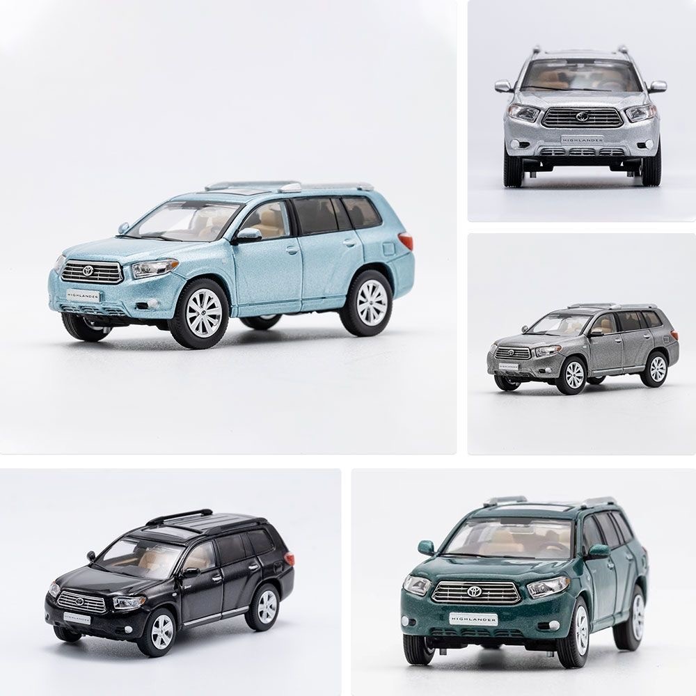 GCD 1: 64 Toyota Highlander SUV Địa Hình Xe Mô Phỏng Hợp Kim Xe Mô Hình Đồ Trang Trí Bộ Sưu Tập