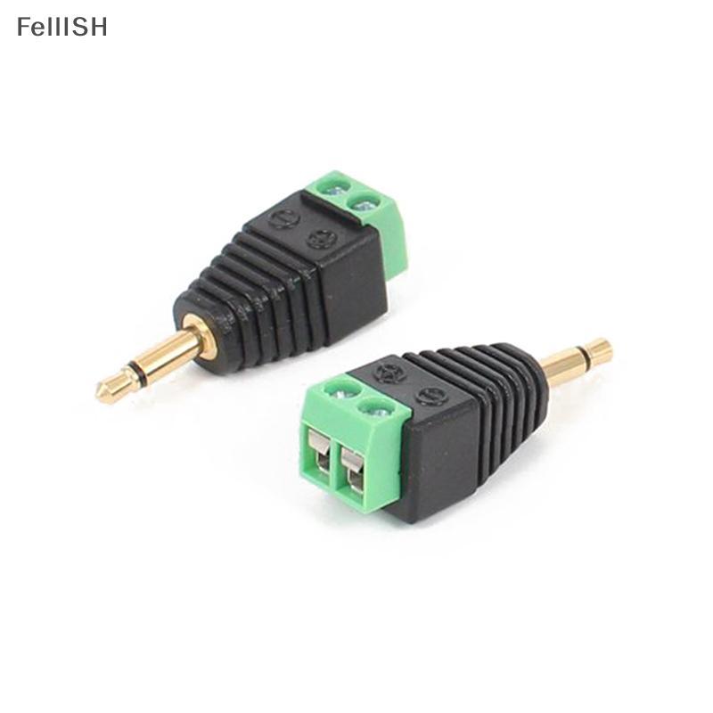 [Felli] 3.5mm Mono Male sang AV Vít Terminal Mono Jack Stereo Male Plug Audio Mono Channel Plug To V