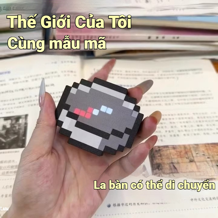 Mặt Dây Minecraft La Bàn Pixel Động - Phụ Kiện Đi Phượt, Đồ Chơi Game Độc Đáo Cho Fan