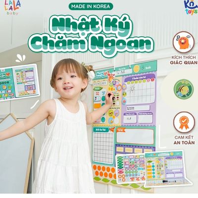Đồ Chơi Giáo Dục Nhật Ký Chăm Ngoan - Bảng Khen Thưởng Kỷ Luật Cho Bé Lalala Baby