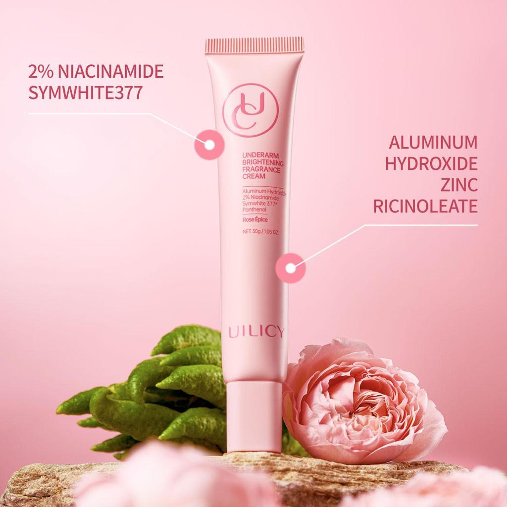 Kem dưỡng Hỗ trợ trắng sáng vùng da dưới cánh tay UILICY30g Khử Mùi Nách Trắng da Chống2% Niacinamide Symwhite377 Rose | BigBuy360 - bigbuy360.vn