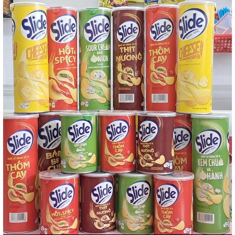 Snack Khoai Tây Lon Slide Potato Các Vị