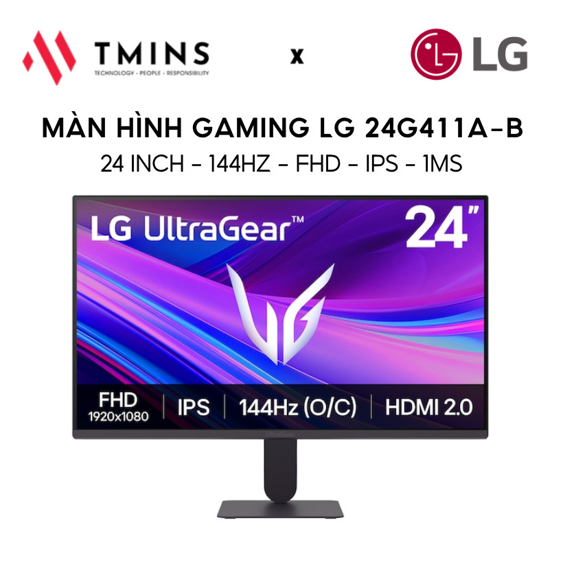 Màn hình LG 24G411A-B 24 Inch/ 144Hz/ FHD/ IPS/ 1ms - Hàng chính hãng