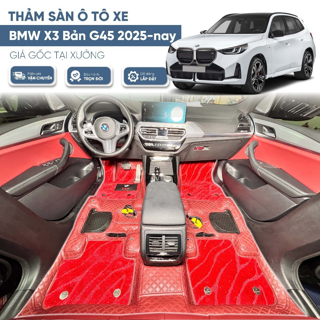 [MẪU MỚI] Thảm kín sàn 360 BMW X3 2025-nay G45 Kín sàn 100% - Chuẩn theo xe - BH trọn đời
