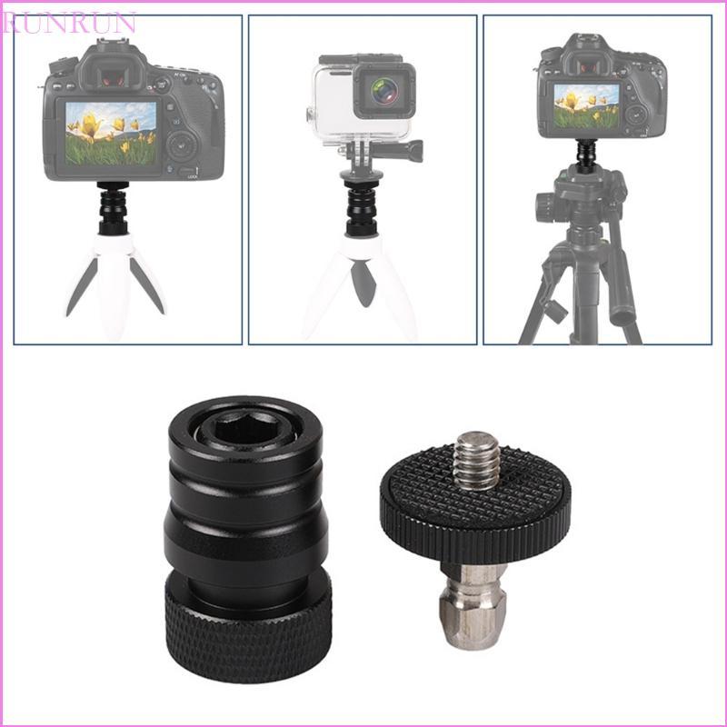 RUN Tripod Nhỏ Ballhead Gimbal Camera Chân Máy Gắn Chân Đế 1 4 Lỗ Vít Có Thể Tháo Rời Ballhead Cho M