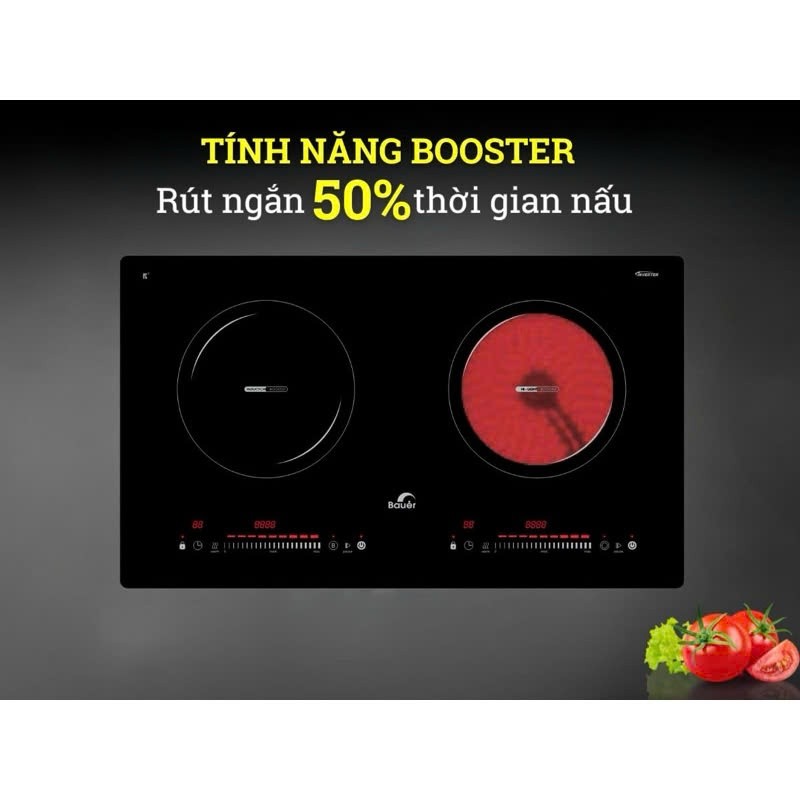 Bếp điên từ đôi BAUER 3008SE | Model Mới Nhất | Inverter tiết kiệm điện | Bảo hành 3 năm